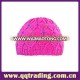 Sweet pink beautiful heated cable knitted baby girl winter hat